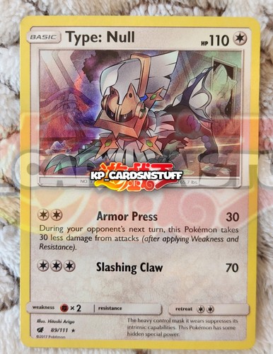 Type null holofoil - holofoil, rare